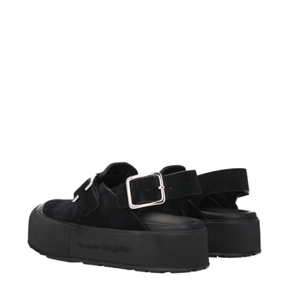 Alexander McQueen Sandali Uomo Camoscio Nero