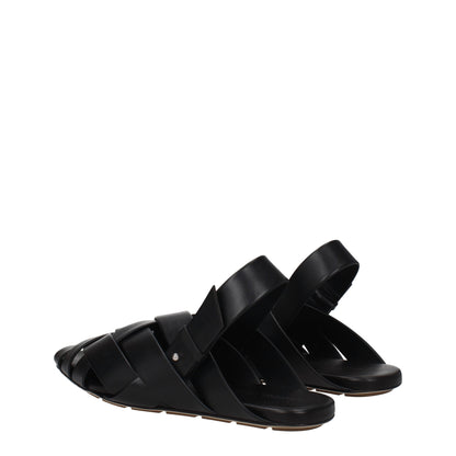 Bottega Veneta Sandali Uomo Pelle Nero