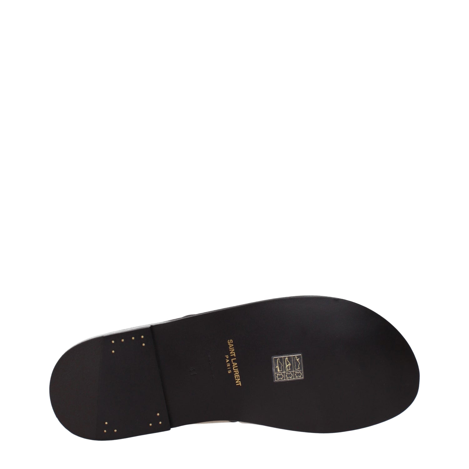 Saint Laurent Sandali Uomo Pelle Marrone