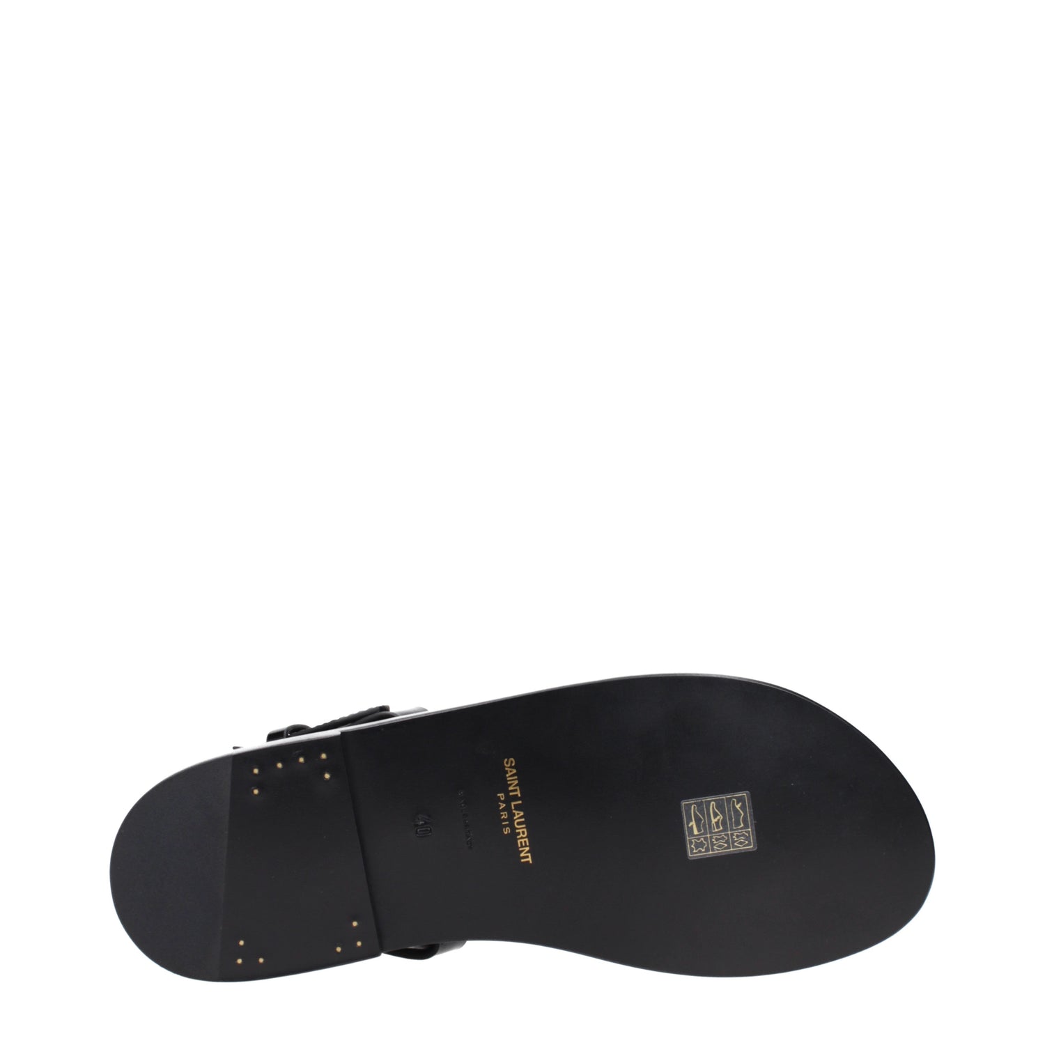 Saint Laurent Sandali Cassandre  Uomo Pelle Nero