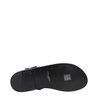 Saint Laurent Sandali Cassandre  Uomo Pelle Nero