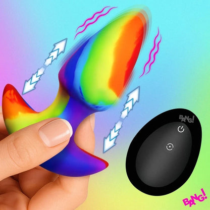 Bang Thrusting and Vibrating Silicone Butt Plug