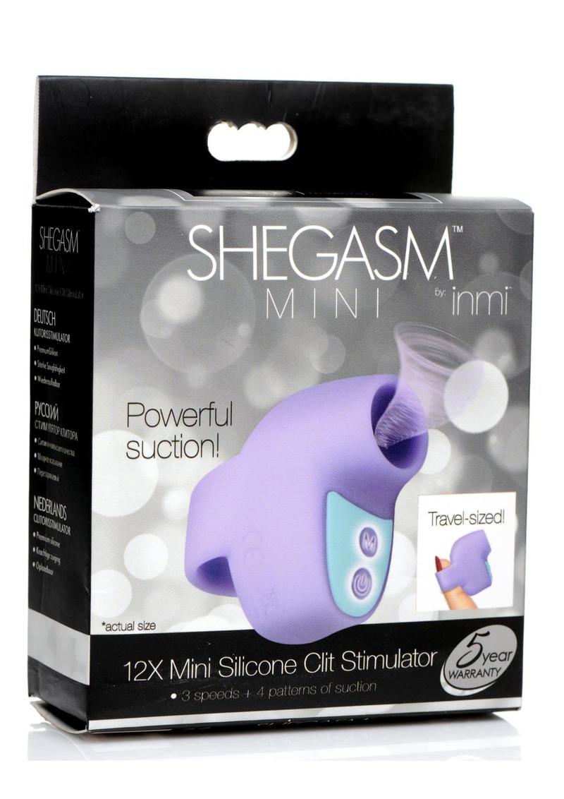 Shegasm Mini Silicone Clitoral Stimulator 3 Speeds And 4 Suction