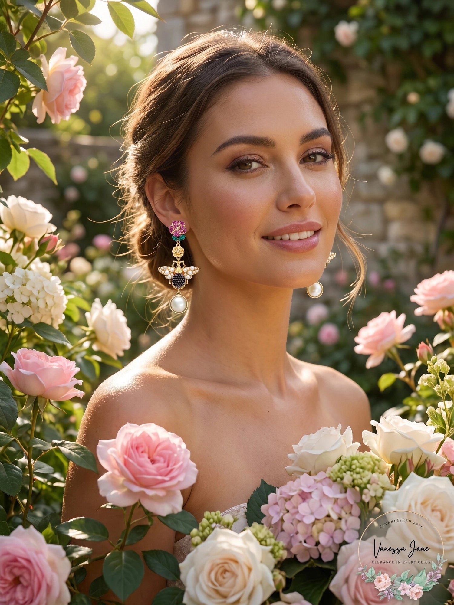 Thalia Sodi Gold-Tone Imitation Pearl, Crystal Bee, Flower Mismatch Earrings