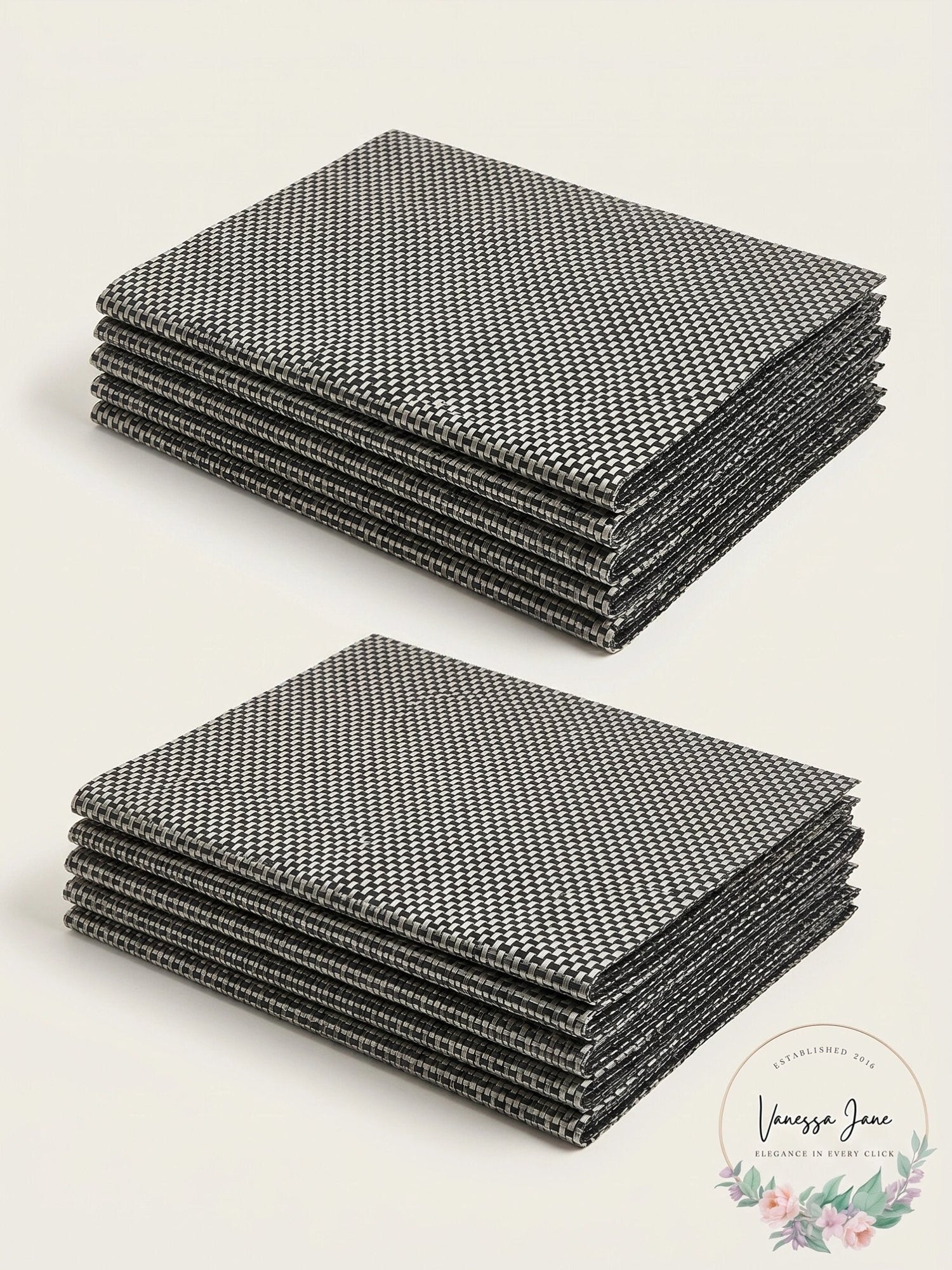 Kraftware EveryTable Bamboo Placemat in Silver/Black (Set of 12)