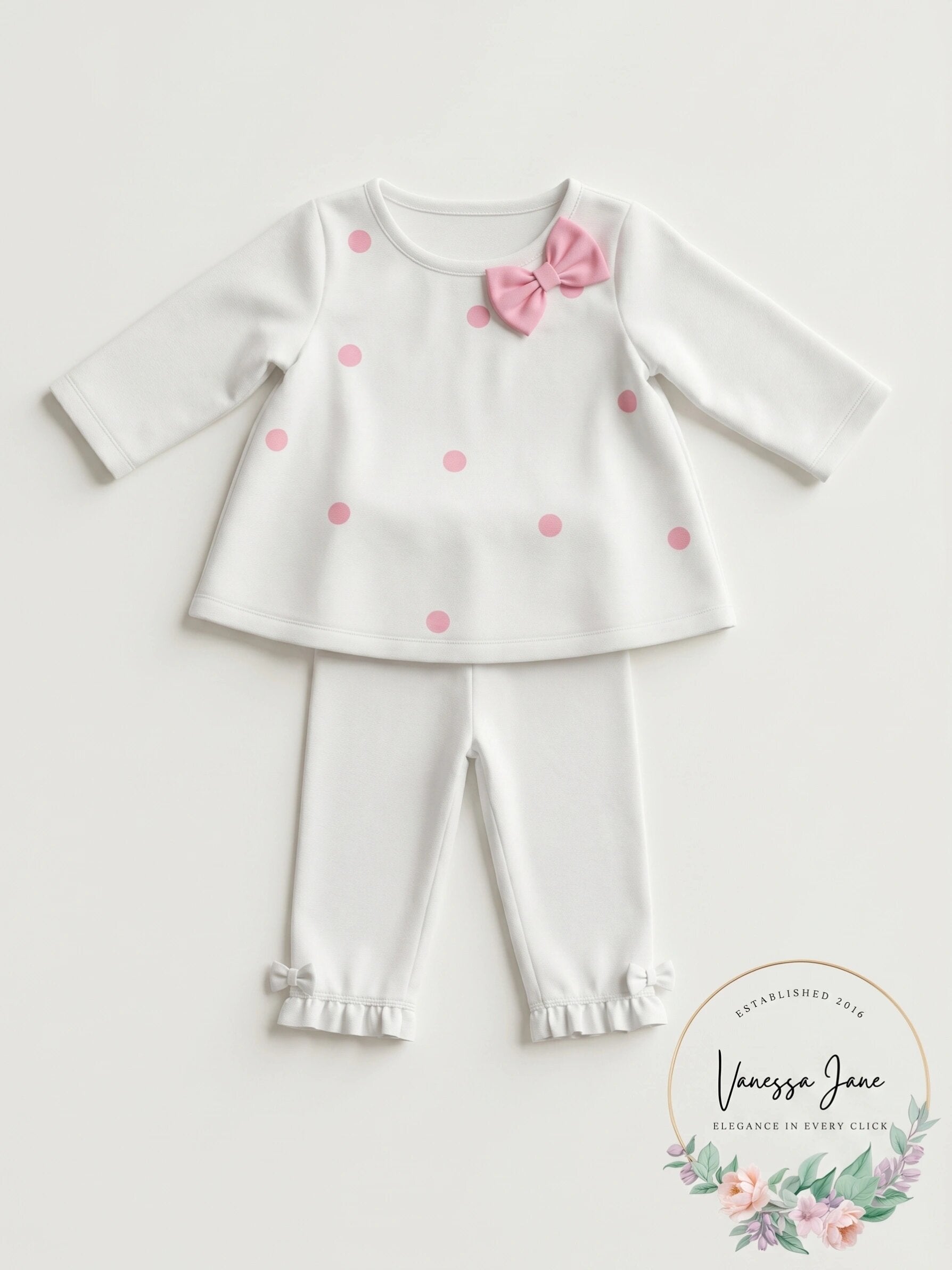 1st Impressions Baby Girl 2 Pc Outfit LS Tunic Bottom Leggings 3-6M