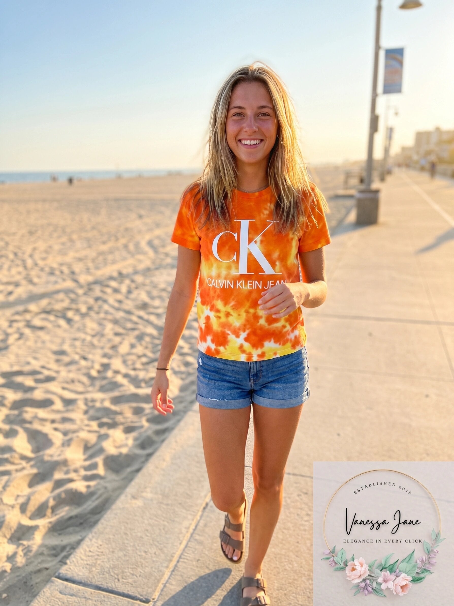Calvin Klein Jeans Logo Tie-Dye T-Shirt