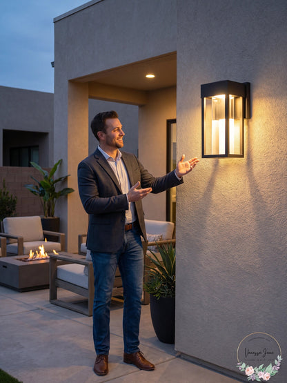 Globe Electric Bowie Integrated LED Outdoor Indoor Wall Sconce, 4424