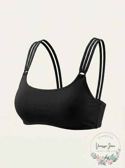 California Waves Juniors Ribbed Back Bralette Top, Size Small