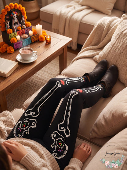 Womens Halloween Leggings, Size Small
