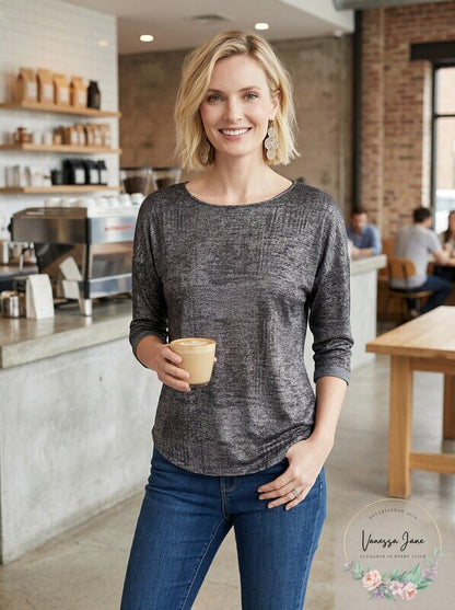 INC International Concepts I.N.C. Knit Top, Size Small
