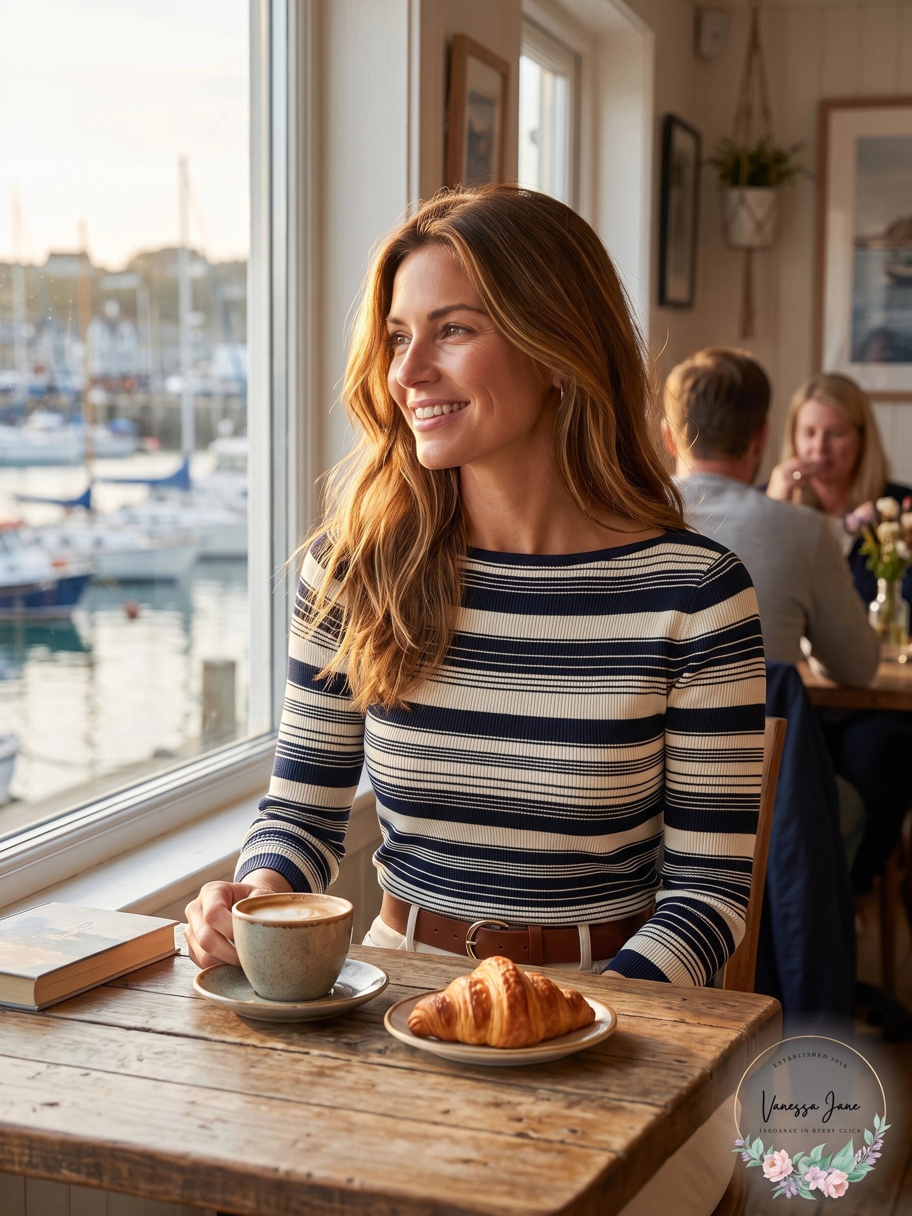 Ralph Lauren Striped Ribbed Boatneck Sweater