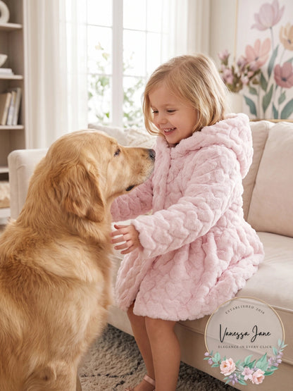 First Impressions Girls Hooded Faux-Fur Coat