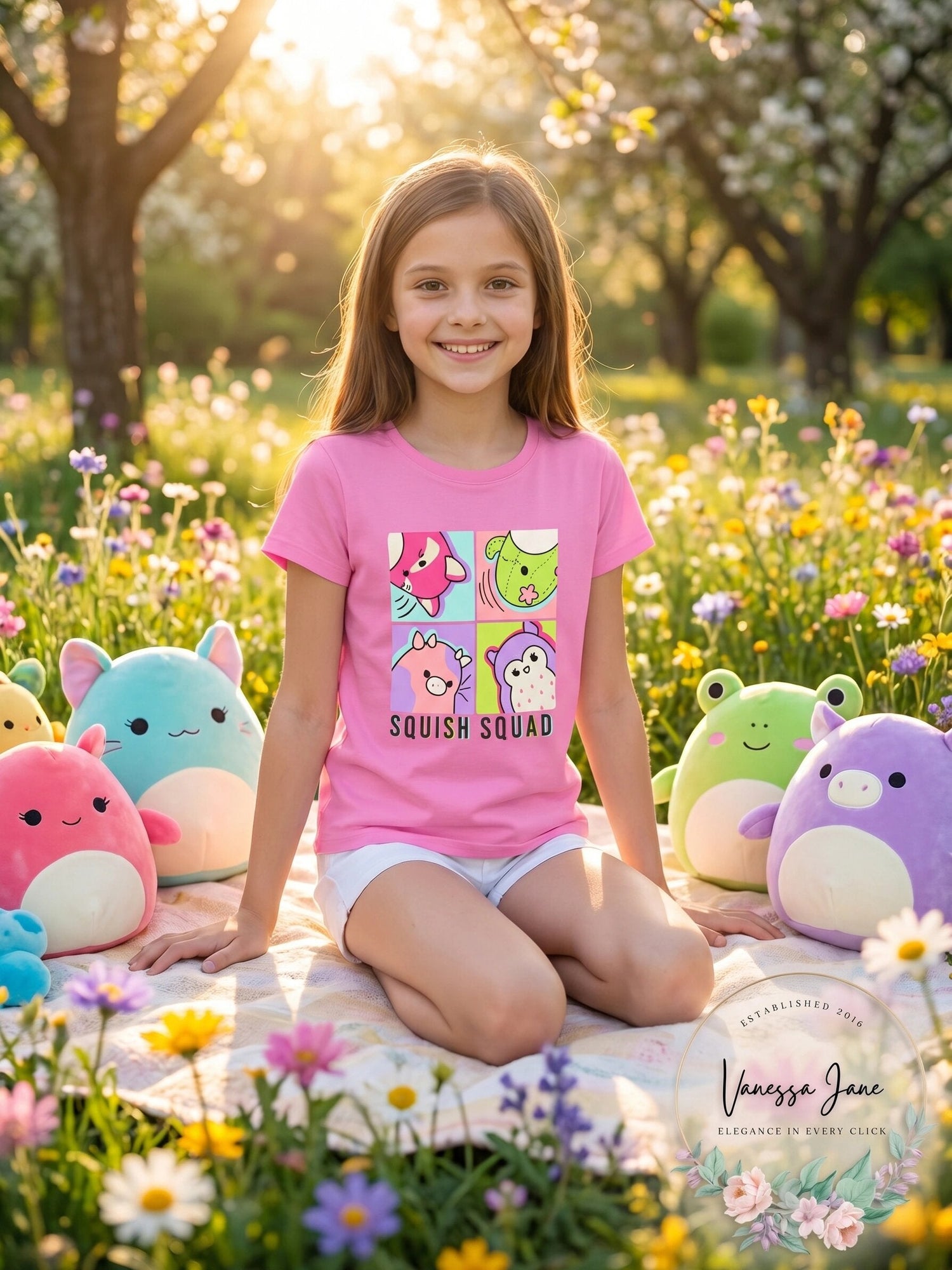 Carters Squishmallow Girls Squish Squad Tee, Size M(7-8)
