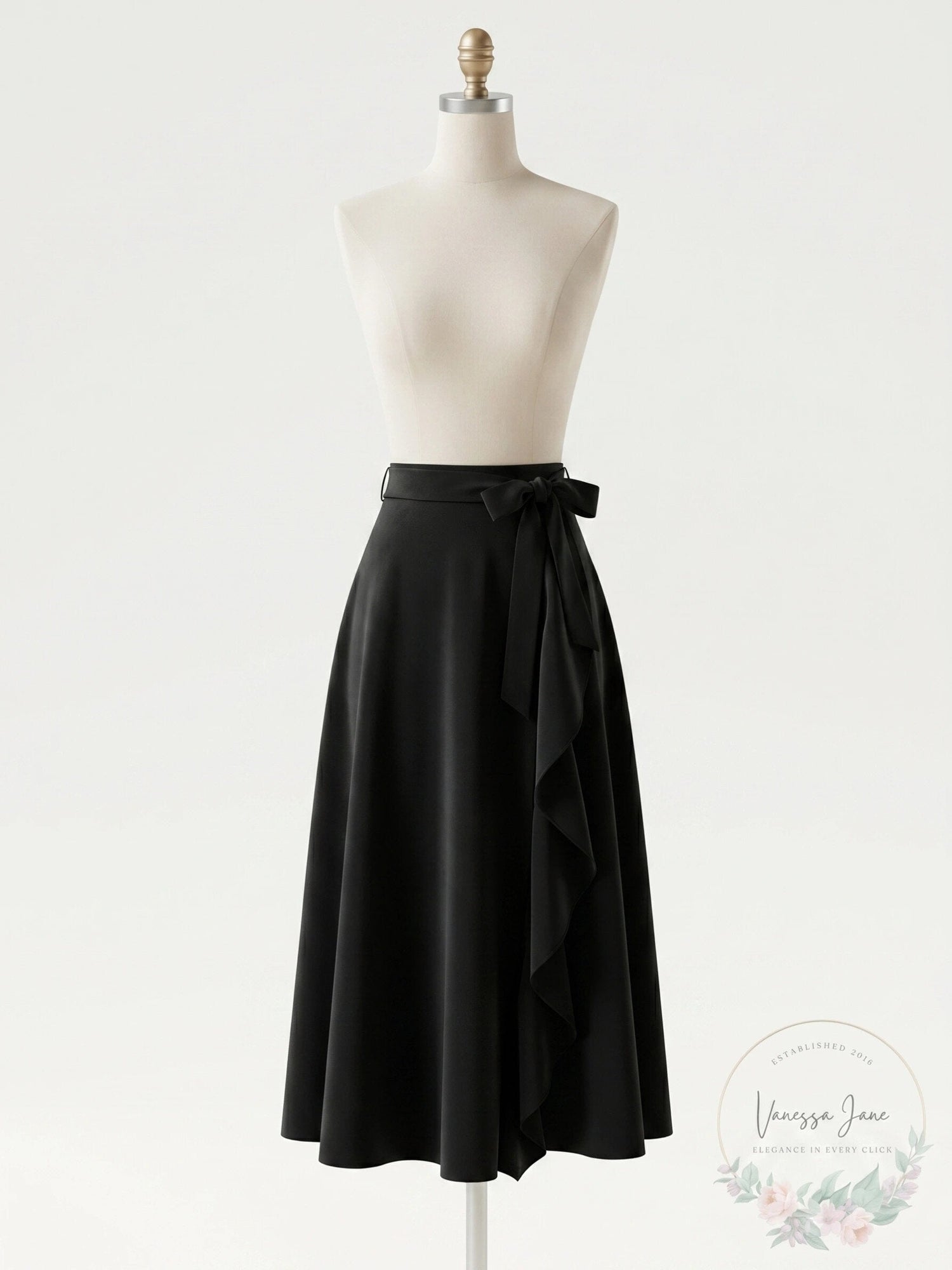 Calvin Klein Ruffled Faux-Wrap Skirt