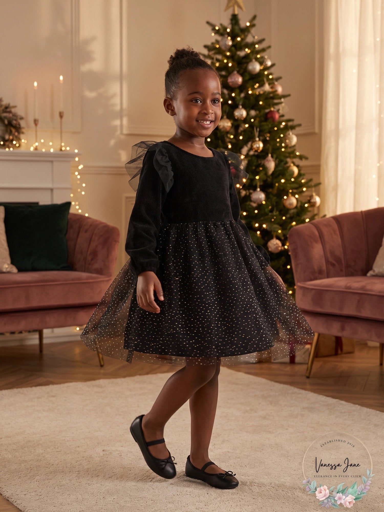 H&amp;M Chenille and Tulle Dress, Size 7–8