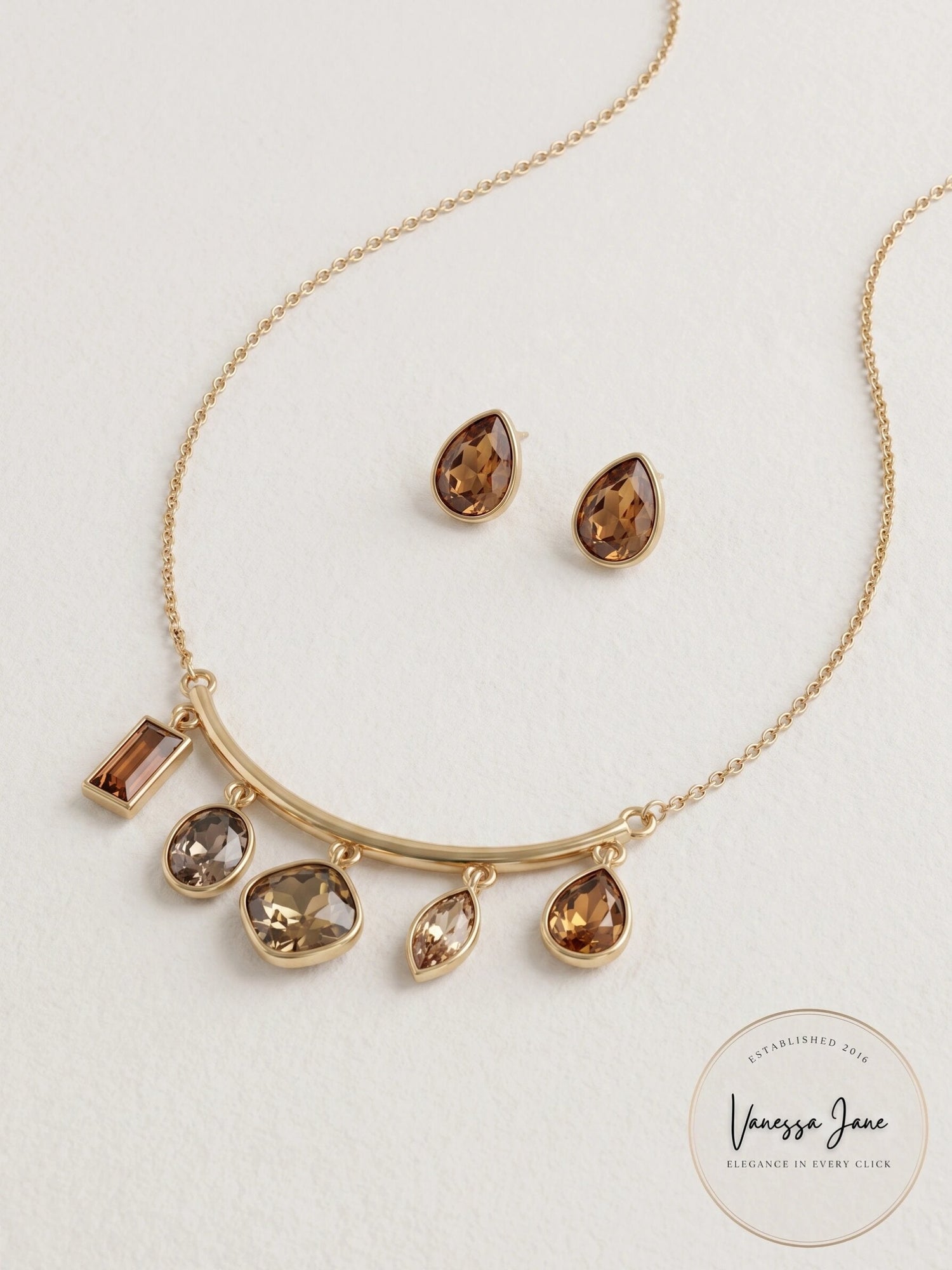 Style and Co Shaky Stone Statement Necklace and Drop Earrings Set