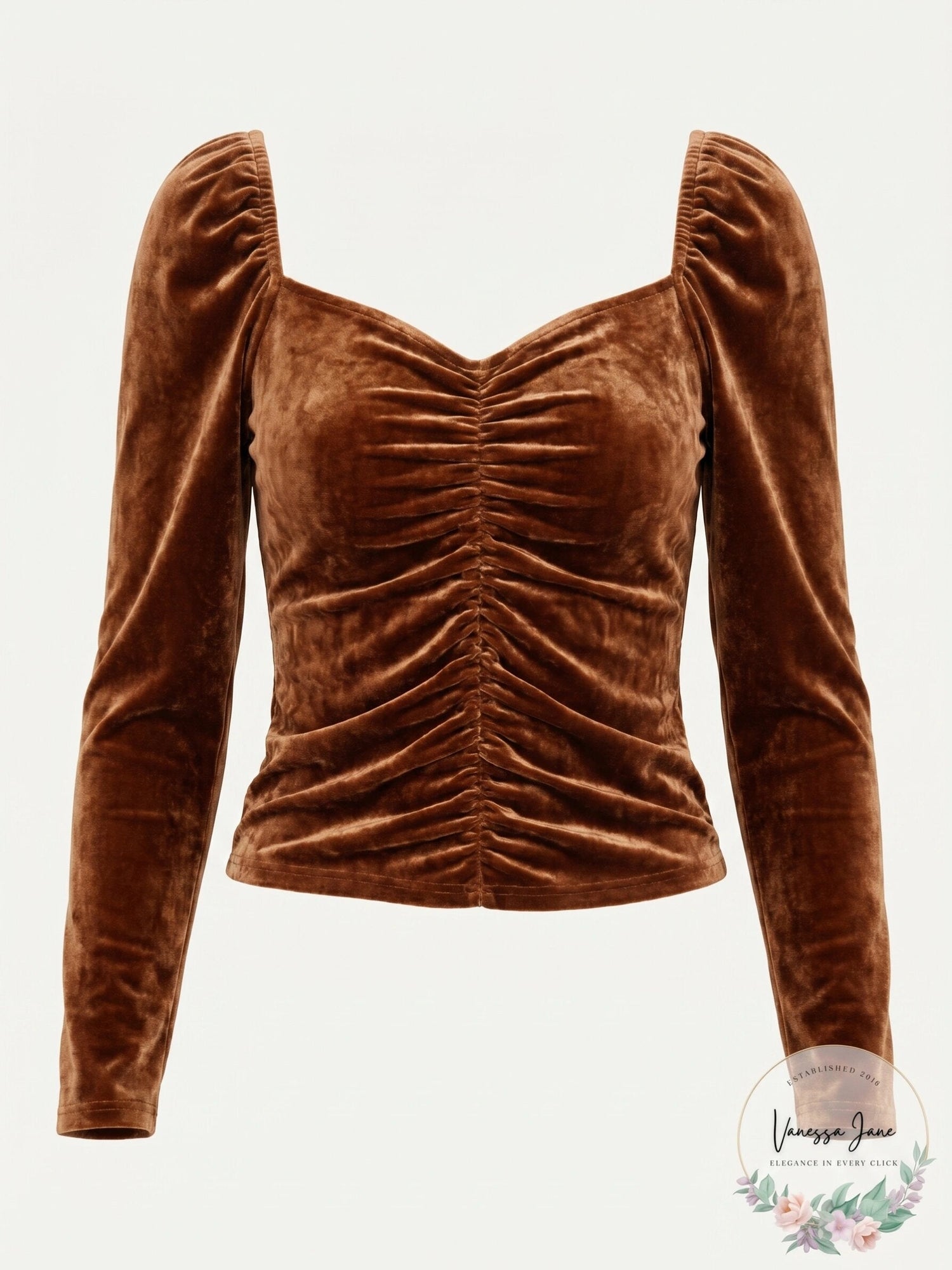 Bb Dakota Ruched Velvet Top