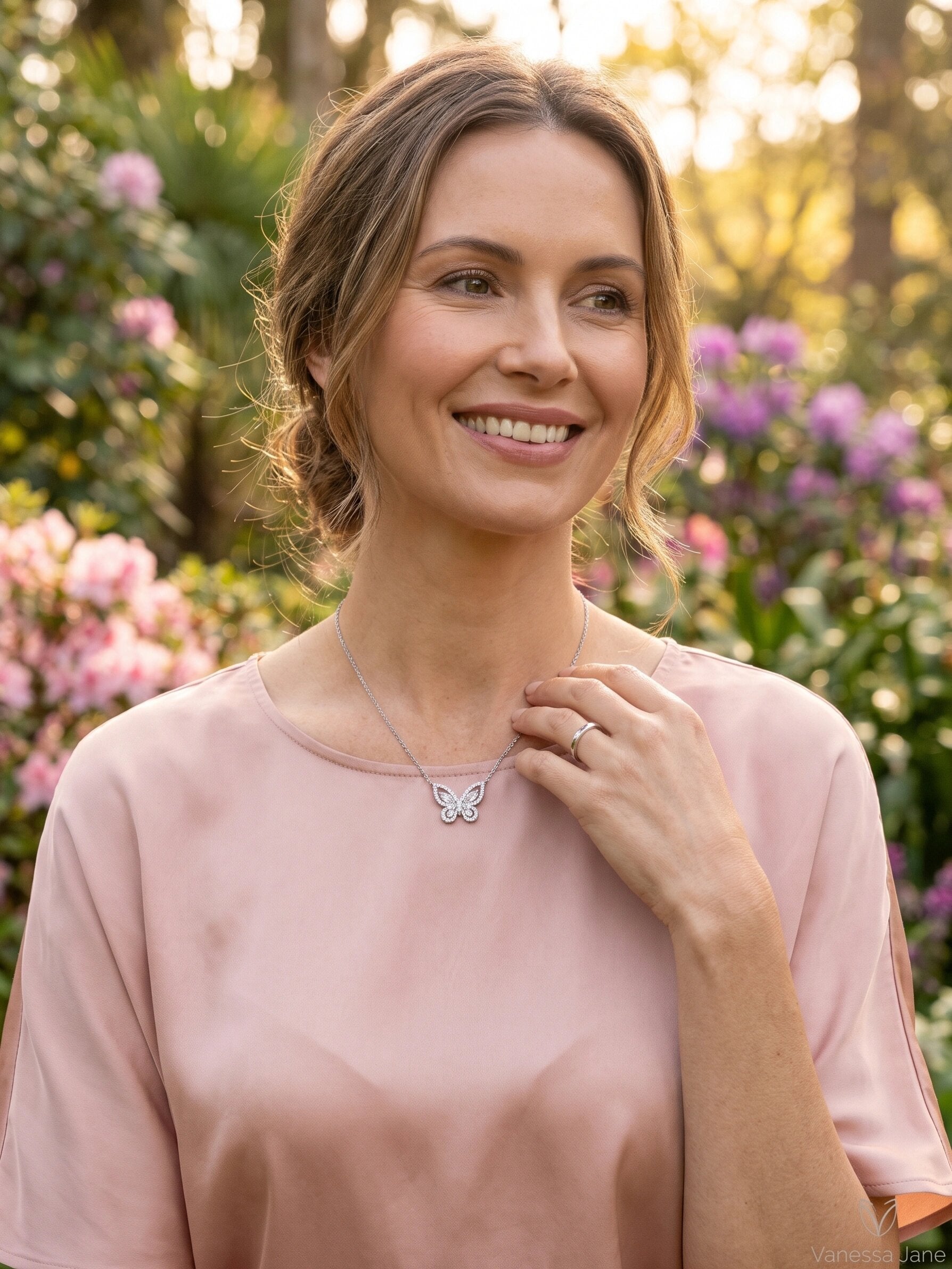 Giani Bernini Cubic Zirconia Butterfly 18 Pendant Necklace in Sterling Silver