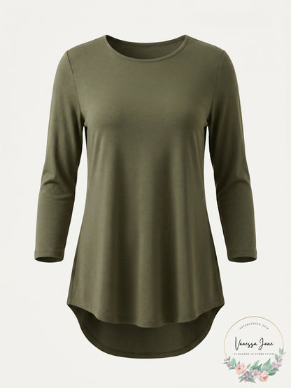 JM Collection Petite Scoop-Neck Top, Size PS
