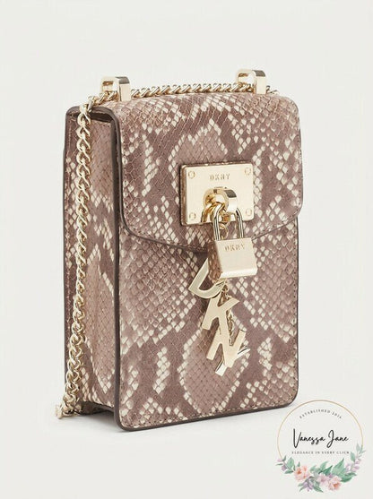 Dkny Elissa Chain Strap Snake Crossbody