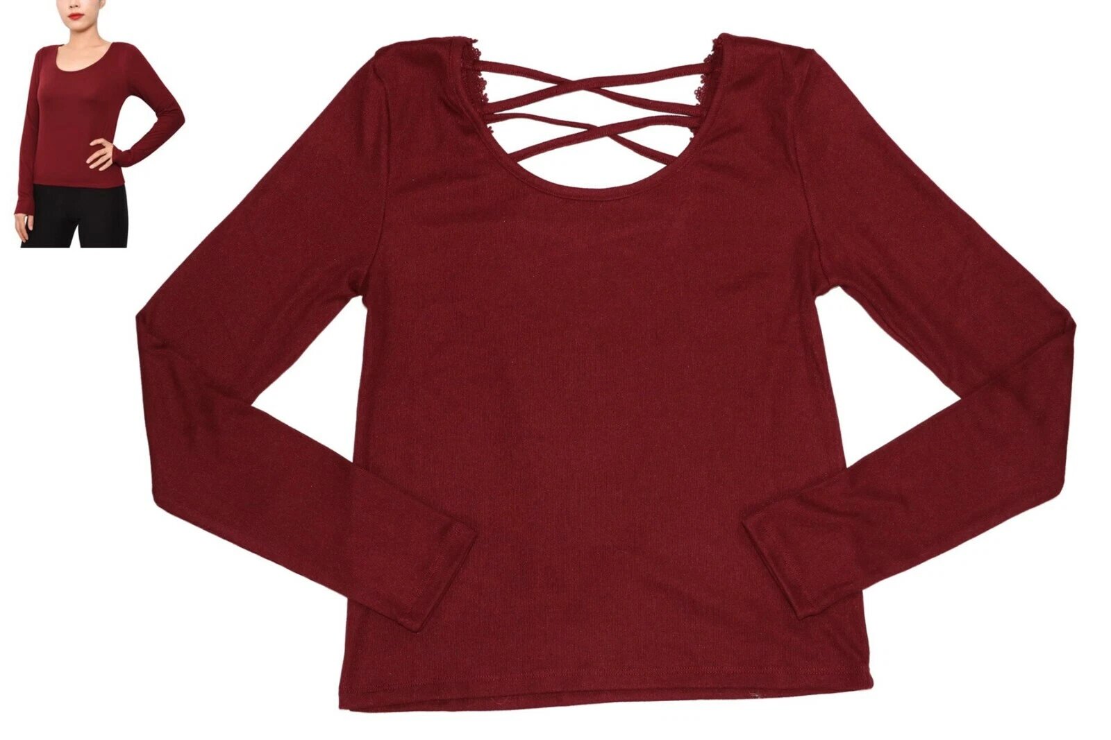 Derek Heart Juniors Rib-Knit Cage- Strappy Back Top