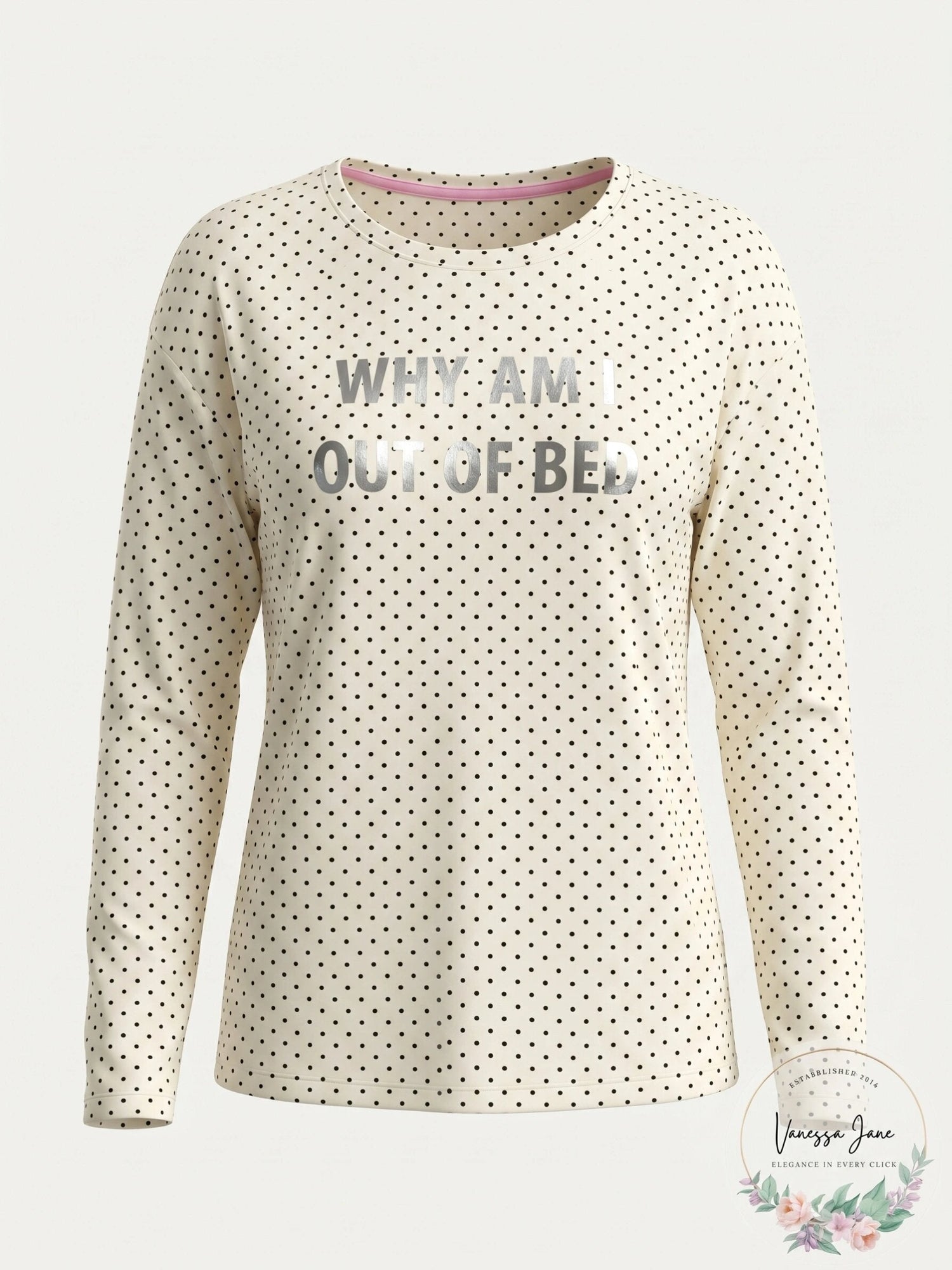 Jenni by Jennifer Moore Why Am I Out Of Bed Cotton Graphic Top Medium