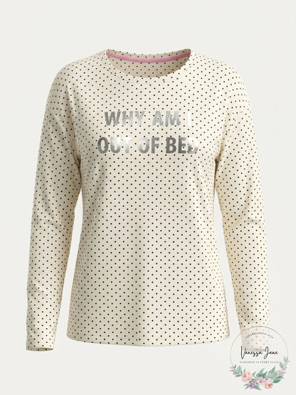 Jenni by Jennifer Moore Why Am I Out Of Bed Cotton Graphic Top Medium