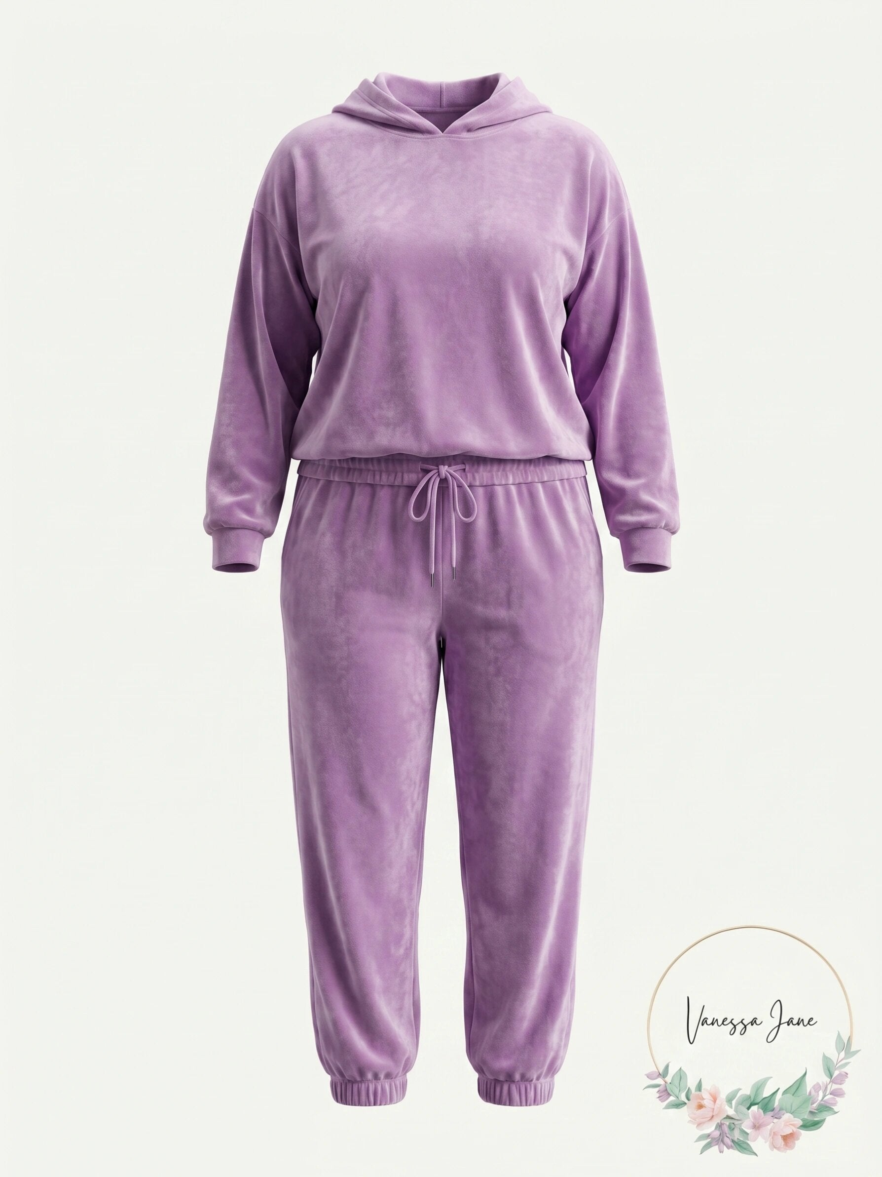 Love, Fire Trendy Plus Size Velour Jogger Pants, Size 3X