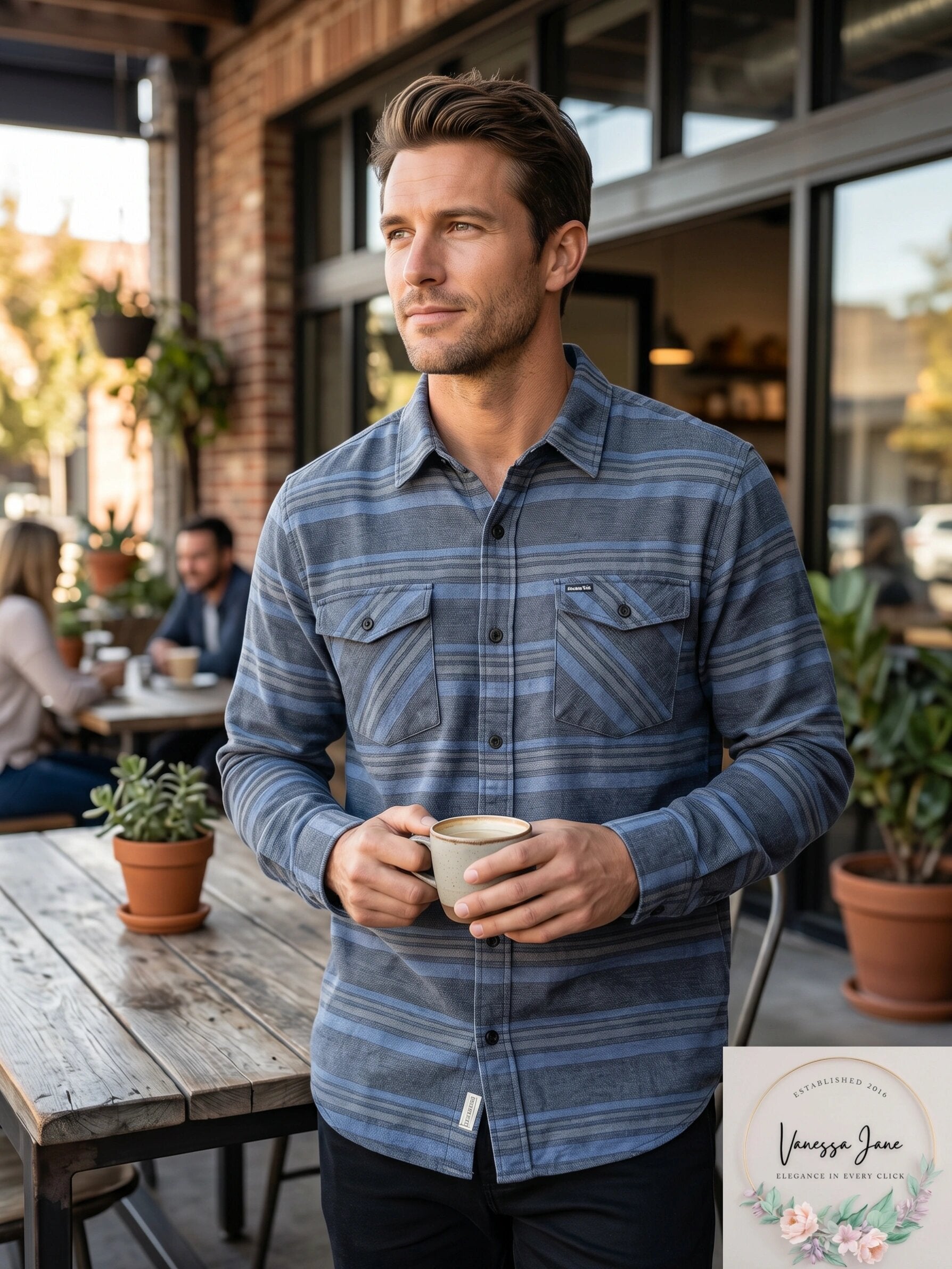Hurley Mens Armstrong Stretch Classic-Fit Yarn-Dyed Stripe Shirt