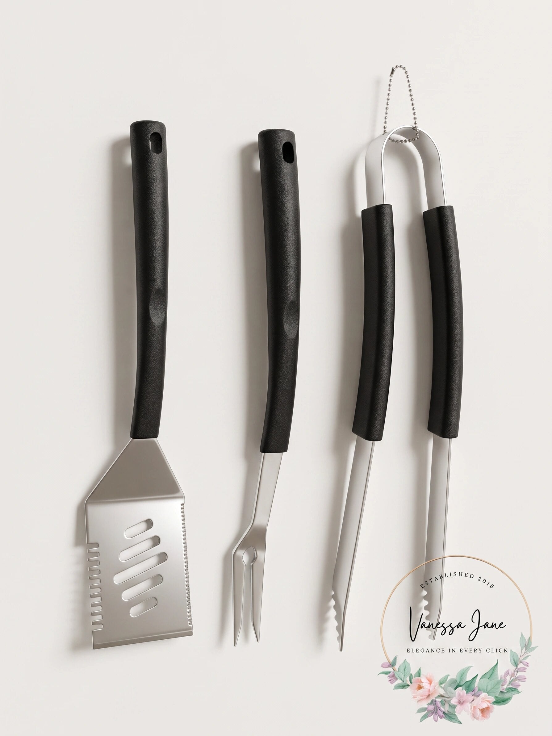 Just Grillin 3-Piece BBQ Kickstand Tool Set