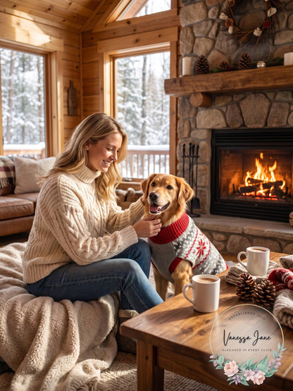 Family Pajamas Matching Winter Fairisle Pet Sweater, Various Sizes