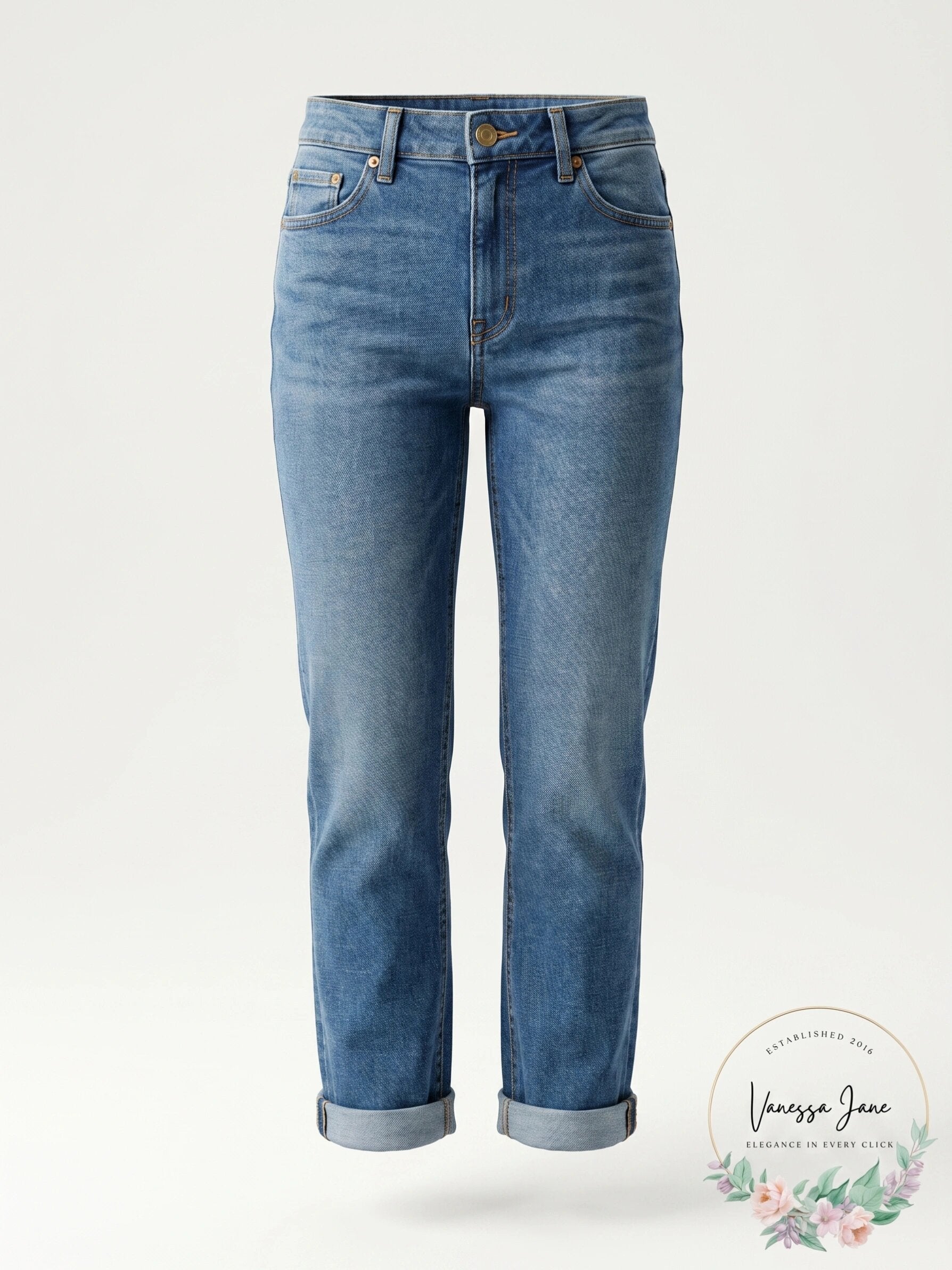 Joes the Scout High Waist Roll Cuff Straight Leg Jeans in Denali, Size 27