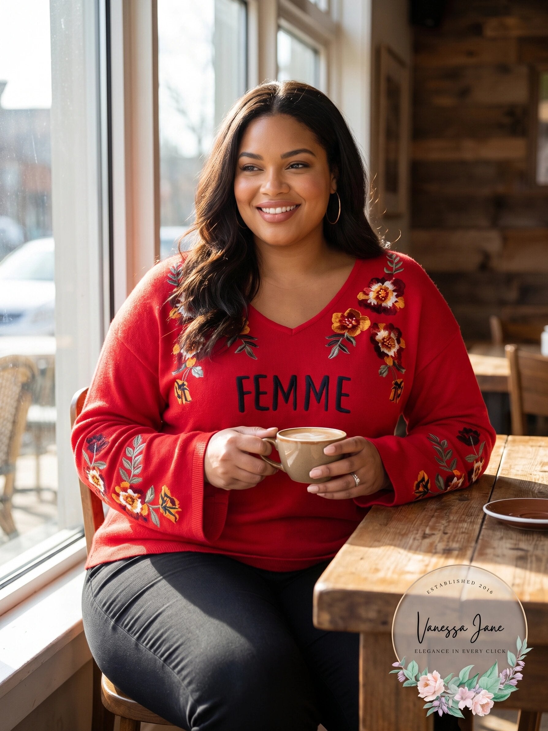 I.N.C. Plus Size Embroidered Bell-Sleeve Sweater