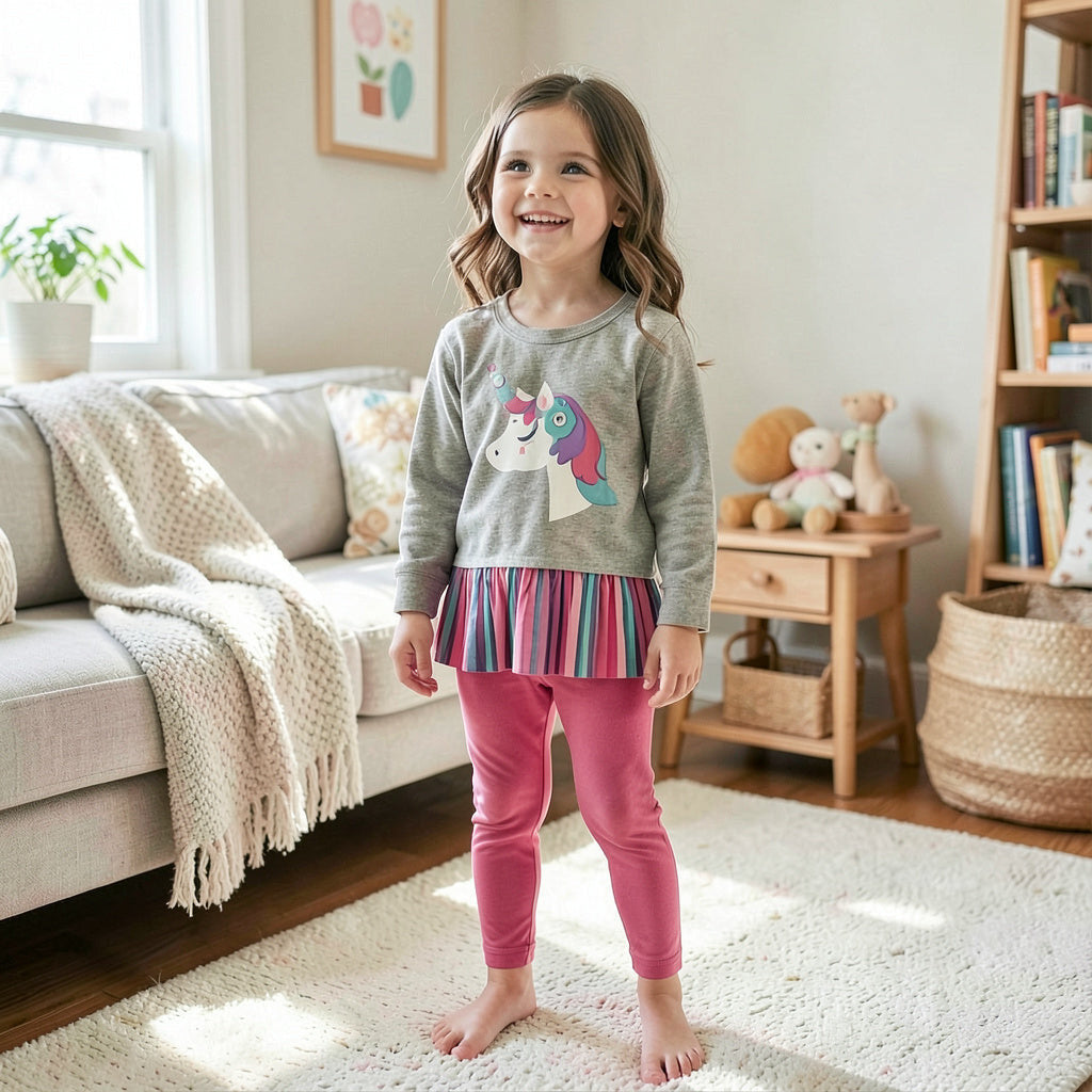 Kids Headquarters Baby Girls Tunic &amp; Leggings Set, 24Months