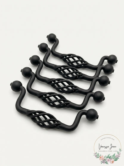 Lot of 7 Liberty Hardware PN0527 Forged Iron II 3-3/4 Inch Birdcage