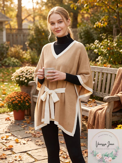 Save the Ocean Sustainable Belted Pullover Poncho