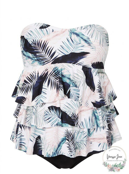 Island Escape Womens Tiered Tankini Top