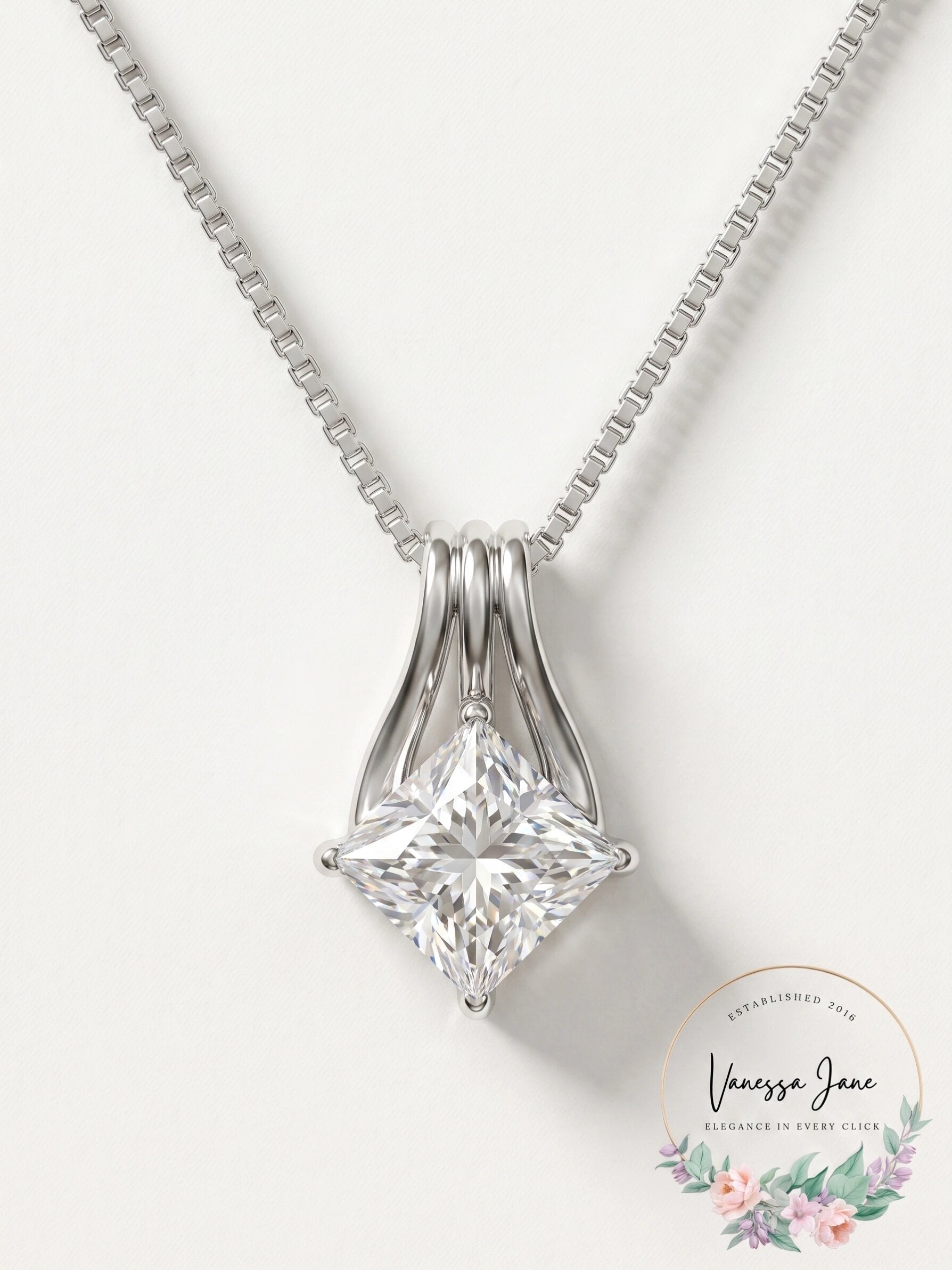 Giani Bernini Cubic Zirconia Kite 18 Pendant Necklace in Sterling Silver
