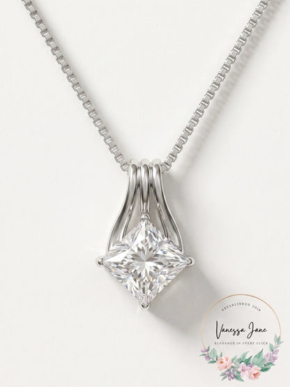 Giani Bernini Cubic Zirconia Kite 18 Pendant Necklace in Sterling Silver