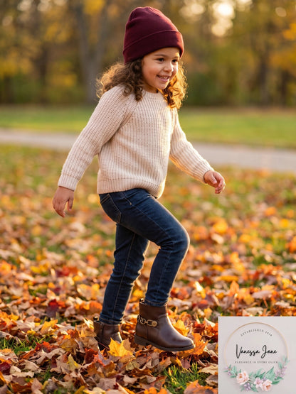 Nine West Toddler Girls Lil Amara Bootie – Brown, Size 5T