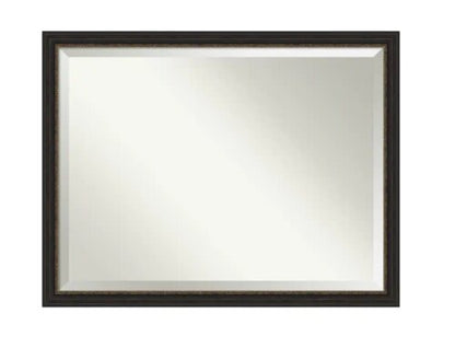 Amanti Art Rectangle Bronze/Copper Metallic Modern Mirror size 43.50 in.