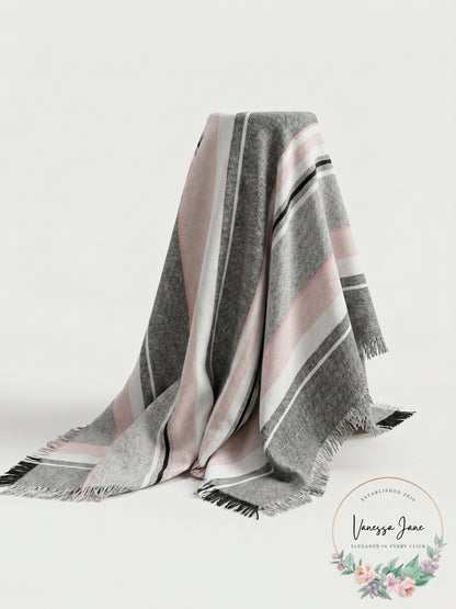 Steve Madden Sparkle Striped Travel Wrap &amp; Scarf