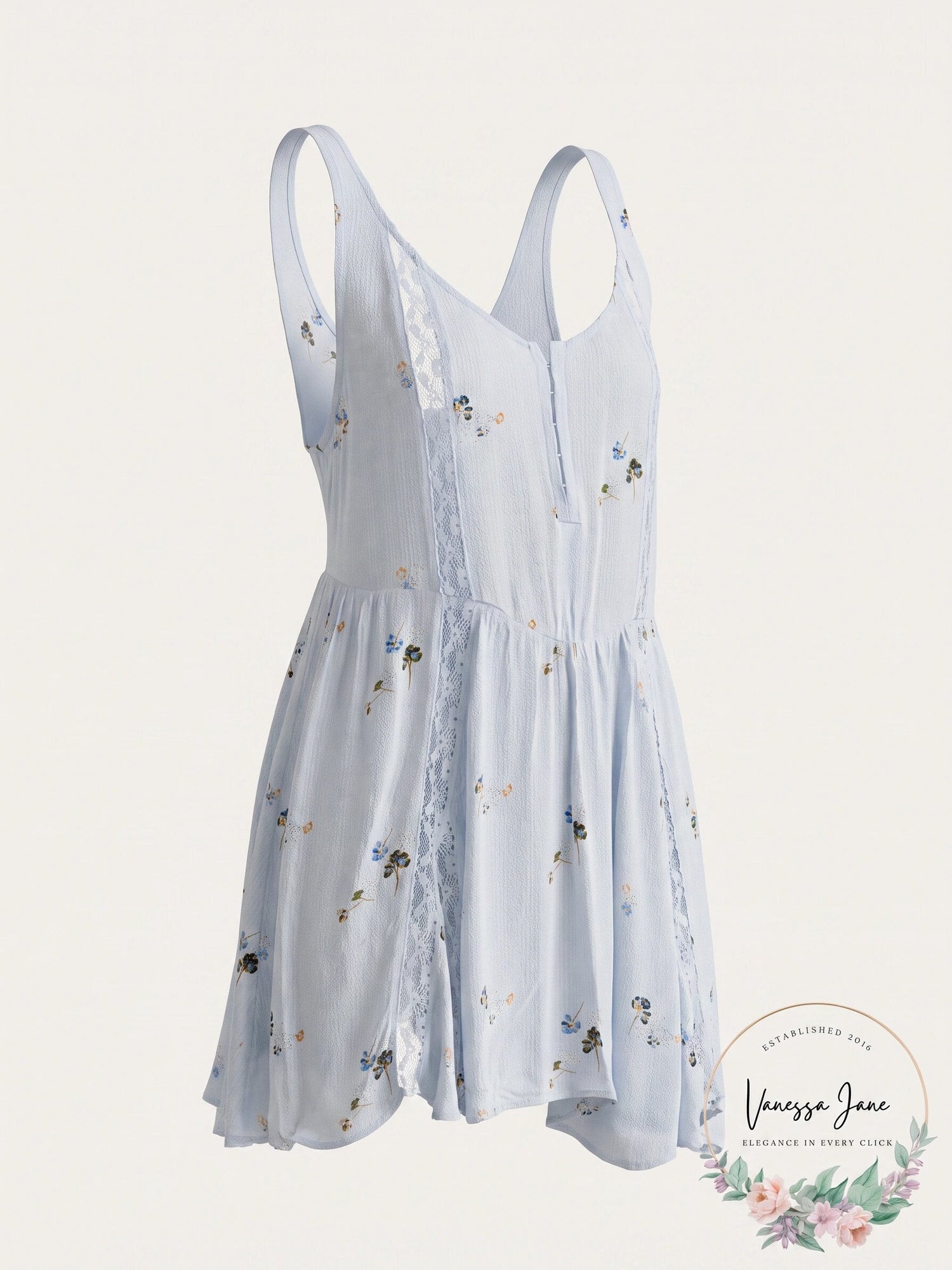 Free People Give a Little Mini Slip, Bluebird Combo, Medium