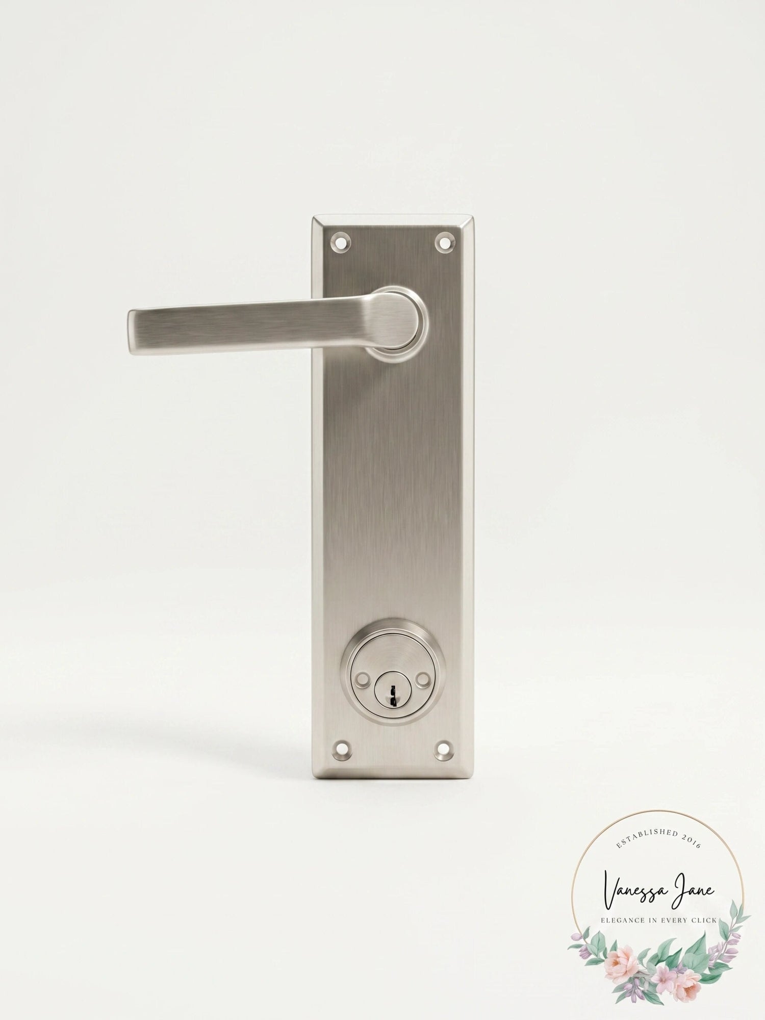 Emtek Double Keyed Passage Milano Leverset with Quincy Mortise