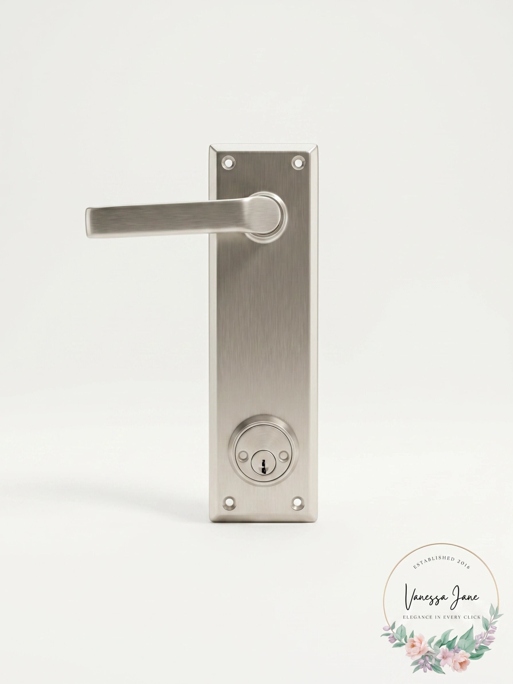 Emtek Double Keyed Passage Milano Leverset with Quincy Mortise