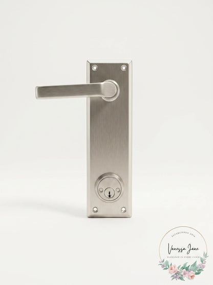 Emtek Double Keyed Passage Milano Leverset with Quincy Mortise