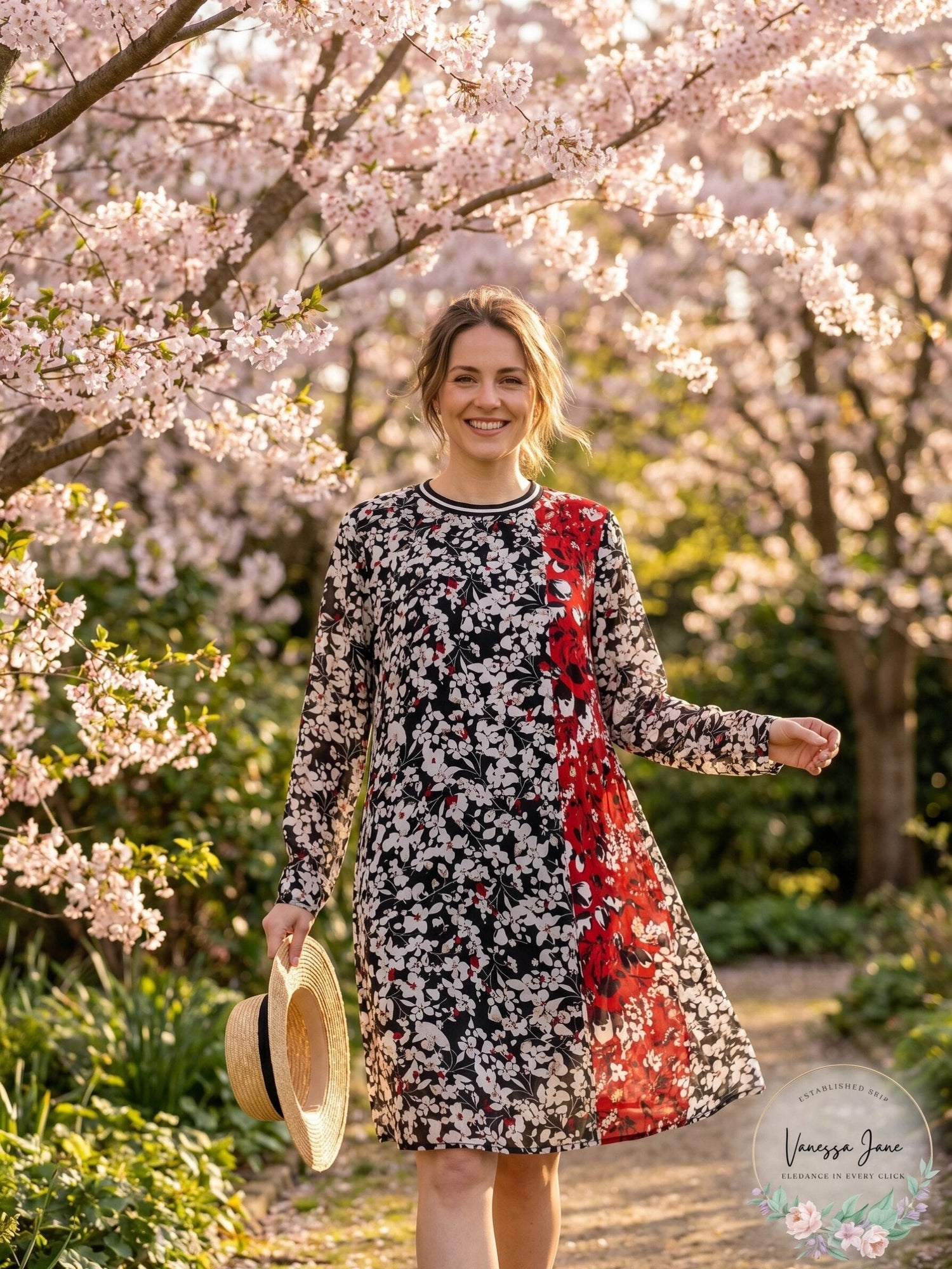 Bar Iii Floral-Print Mock-Neck Dress, Size 14