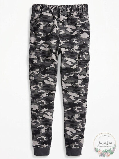 Epic Threads Big Boys Stretch Camouflage Twill Cargo Joggers, Size Small