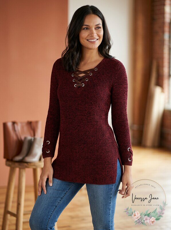 Style &amp; Co Petite Lace-up Tunic